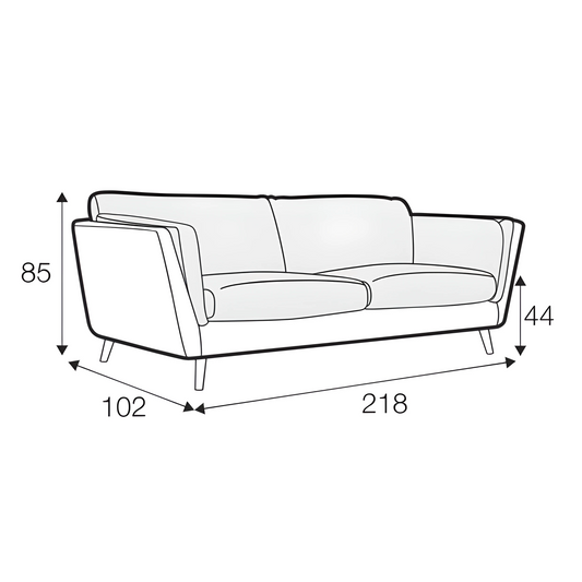 Nova - 3 Seater Sofa - Pieces For Places