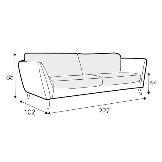 Stella - 3 Seater Sofa - Pieces For Places