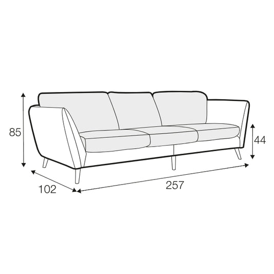 Stella - 3 Seater Sofa XL - 3 Cushions - Pieces For Places
