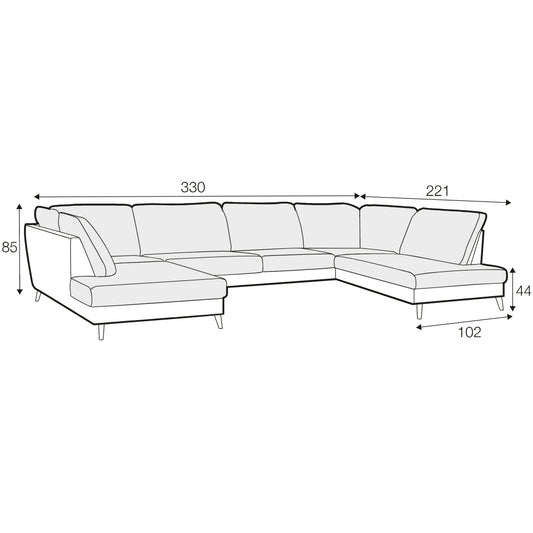 Stella - Set 6 U Shape Sofa - Pieces For Places