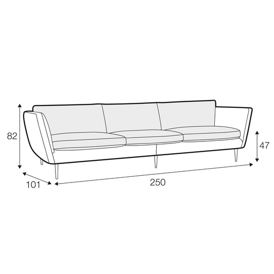 Teddy 4 Seater Sofa - 3 Cushions