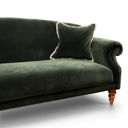 Tallis Grand Sofa in Emerald Velvet Fabric - Ex Display
