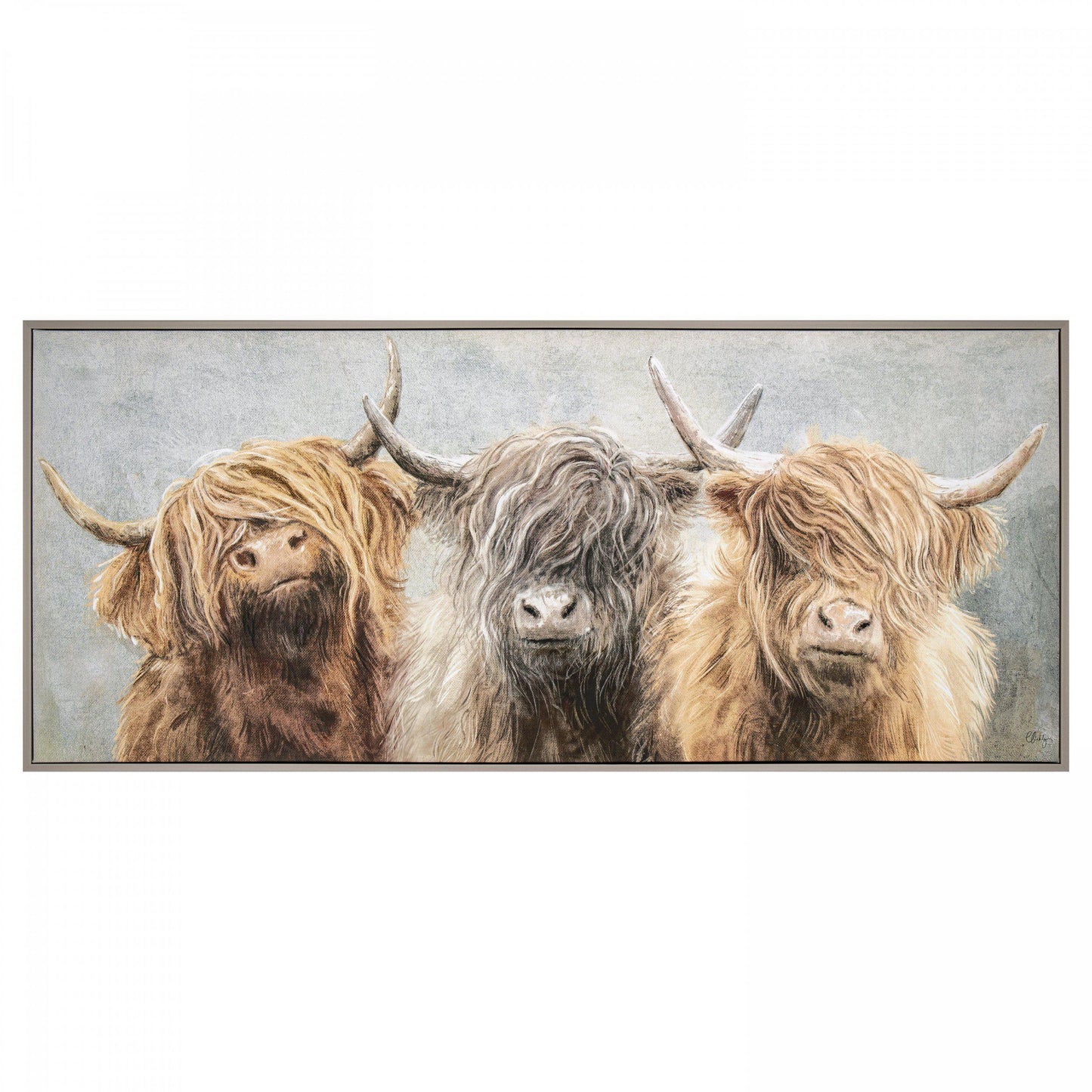 Three of a Kind Framed Canvas