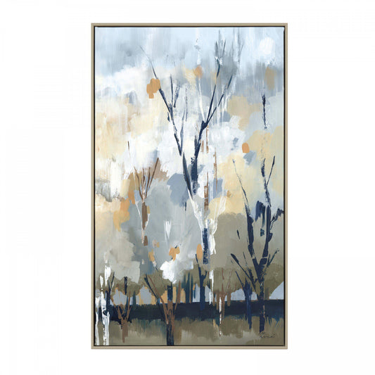 Silver Birch Blues Framed Canvas