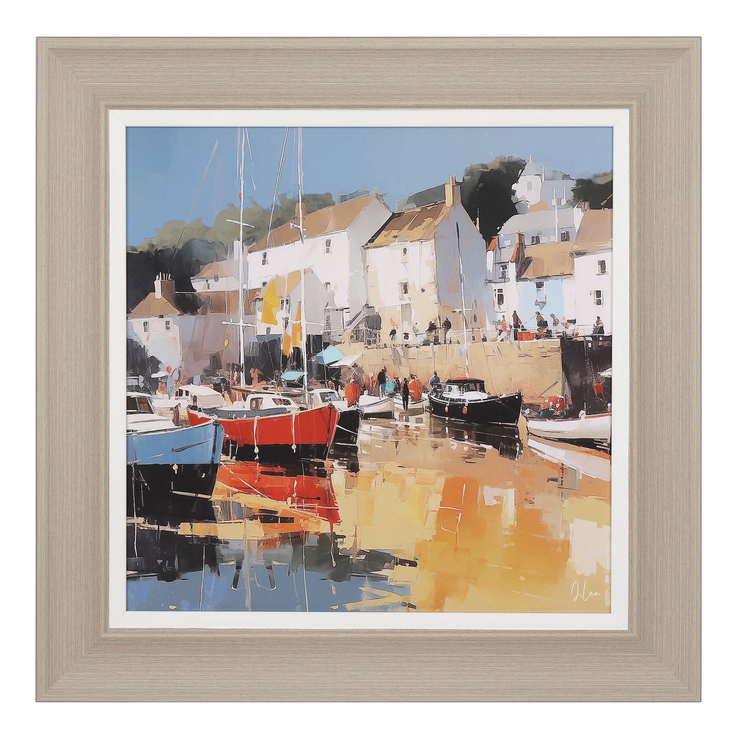 Harbour Glow Framed Canvas