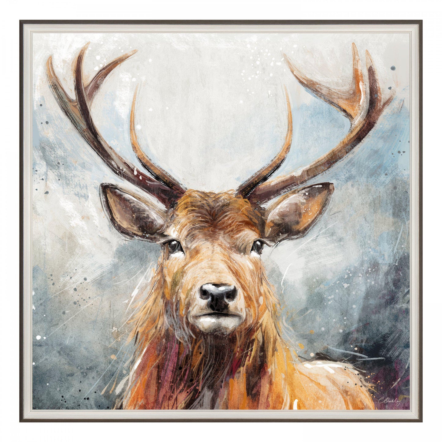 Looking On Framed Canvas