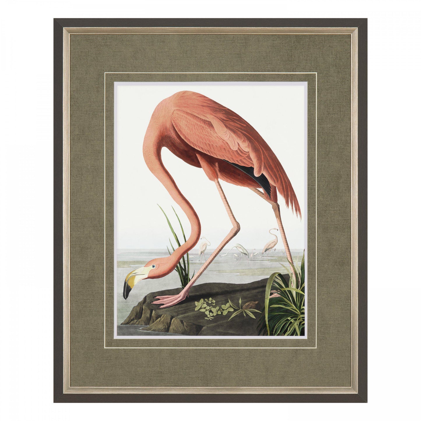 Vintage Flamingo Framed Art Small