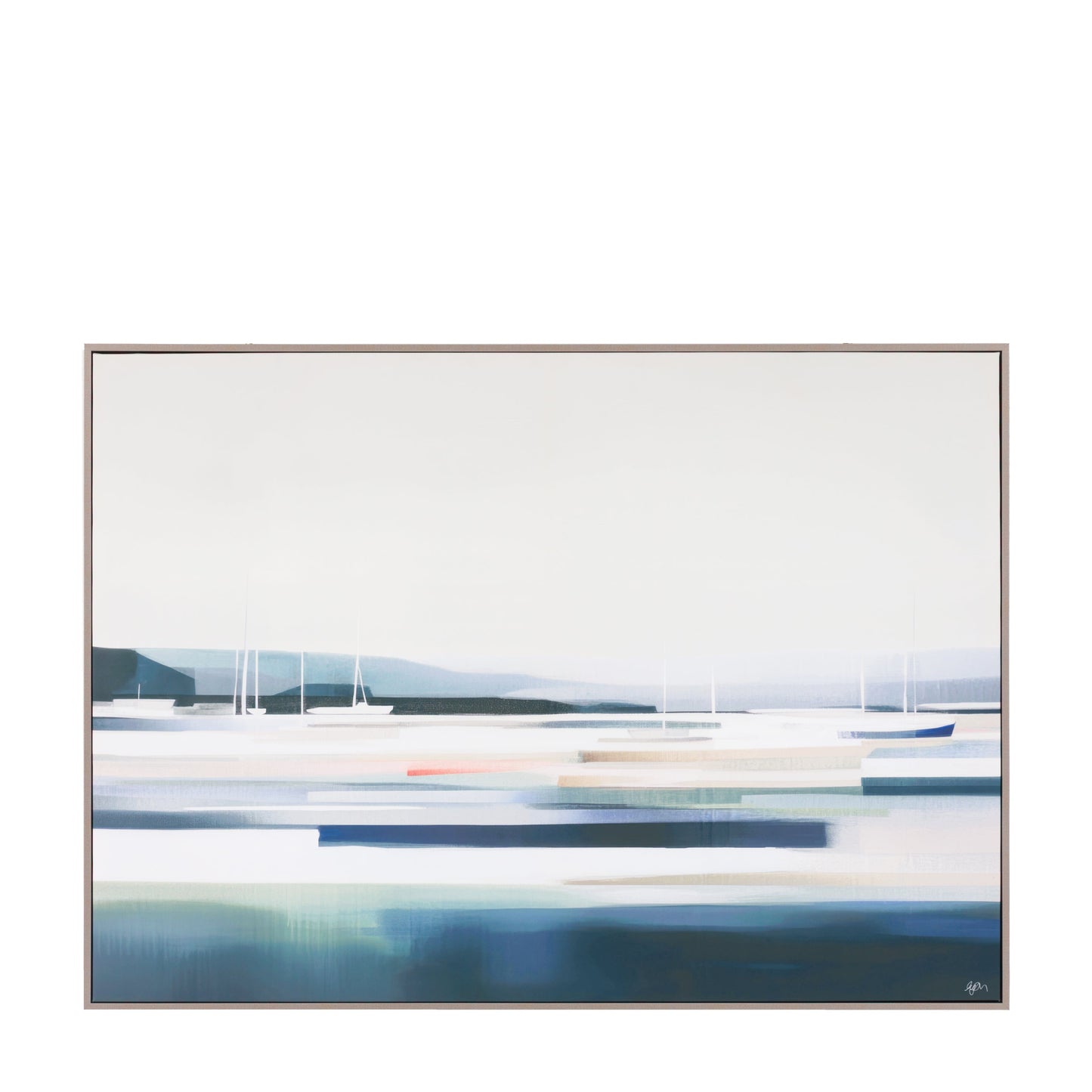 Ebb and Flow Framed Canvas