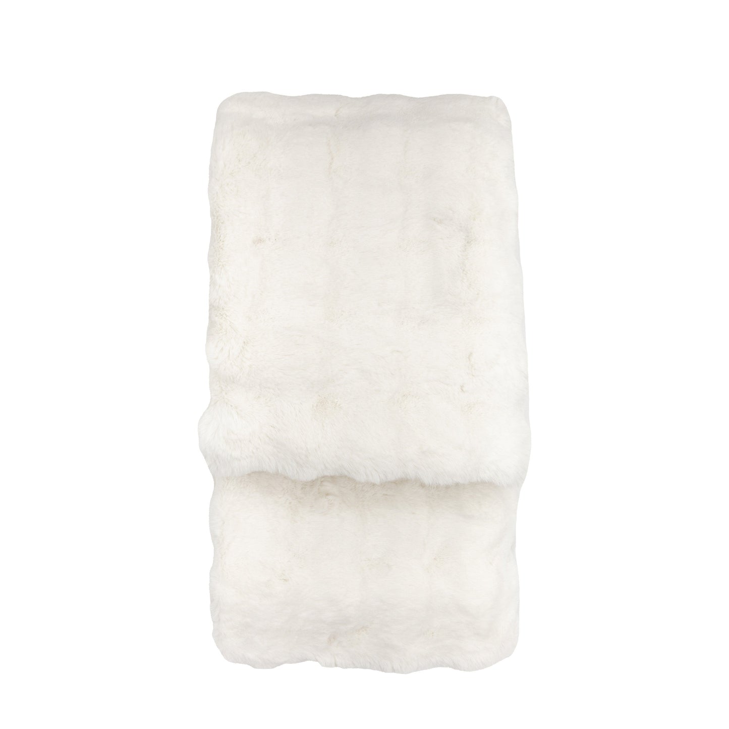 Marshmallow Rabbit Faux Fur Throw Cream