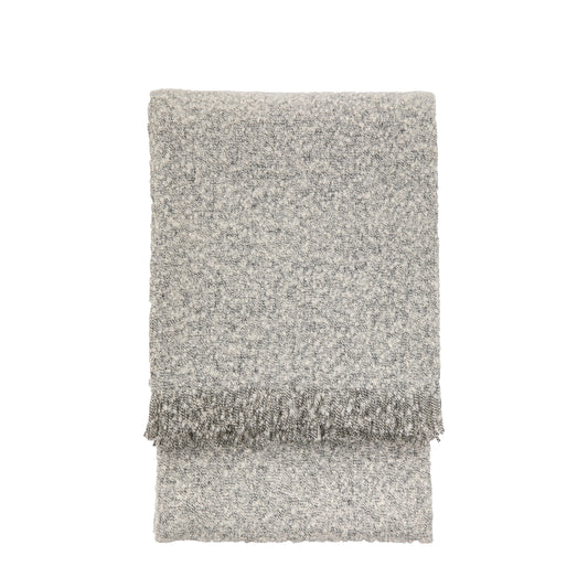 Melange Acrylic Throw Light Grey
