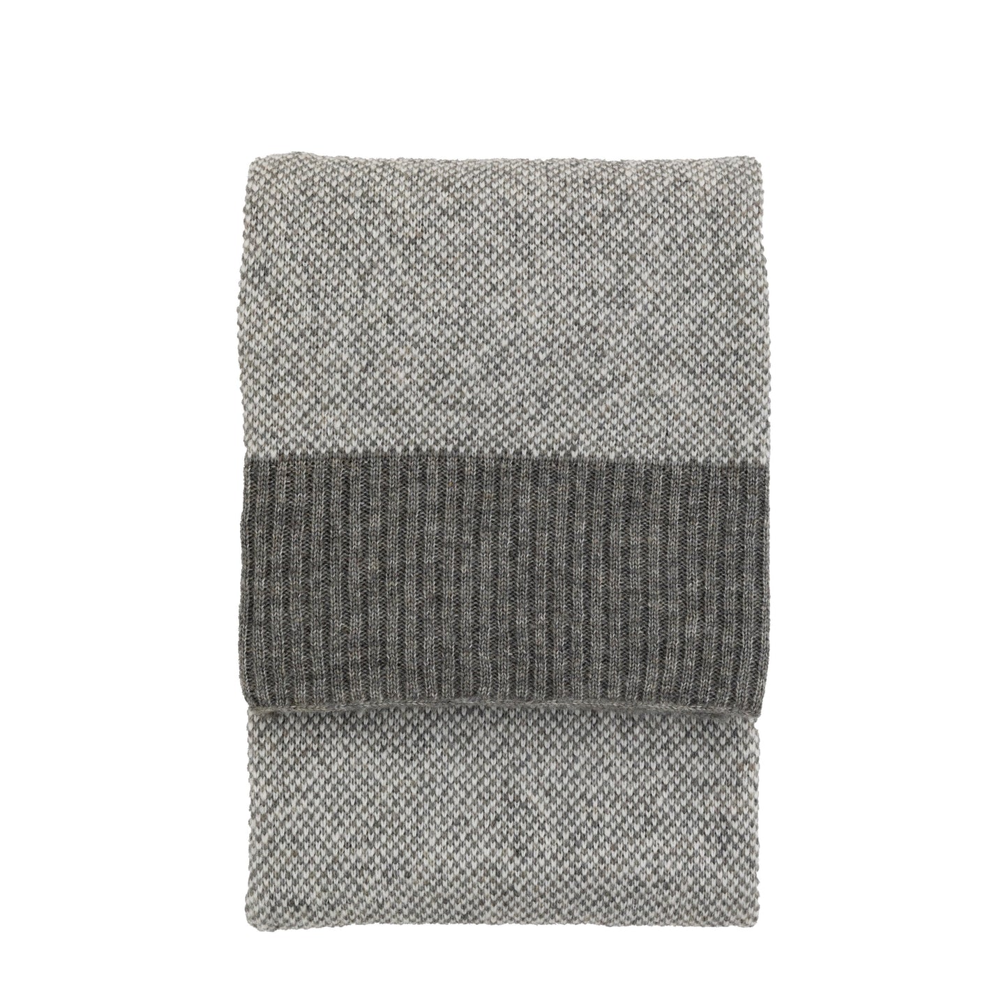 Knitted Parting Throw Grey