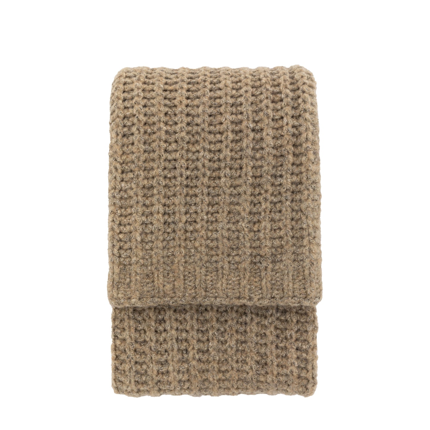 Luxury Melange Knit Throw Oatmeal