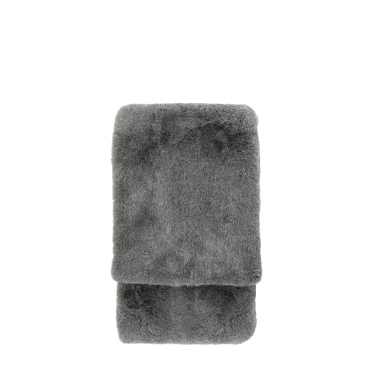 Roscose Faux Fur Throw Smoke Grey Small