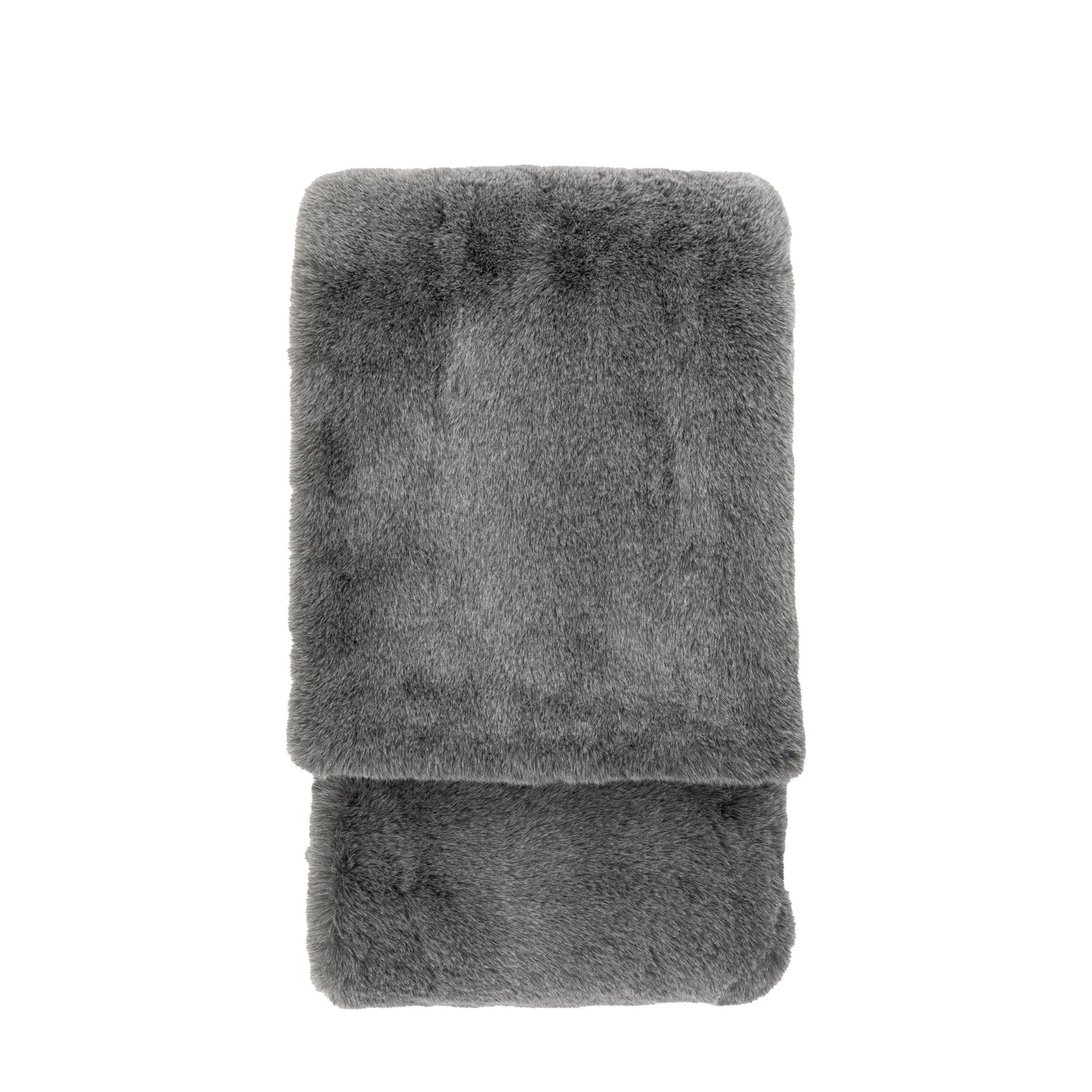 Roscose Faux Fur Throw Smoke Grey Large