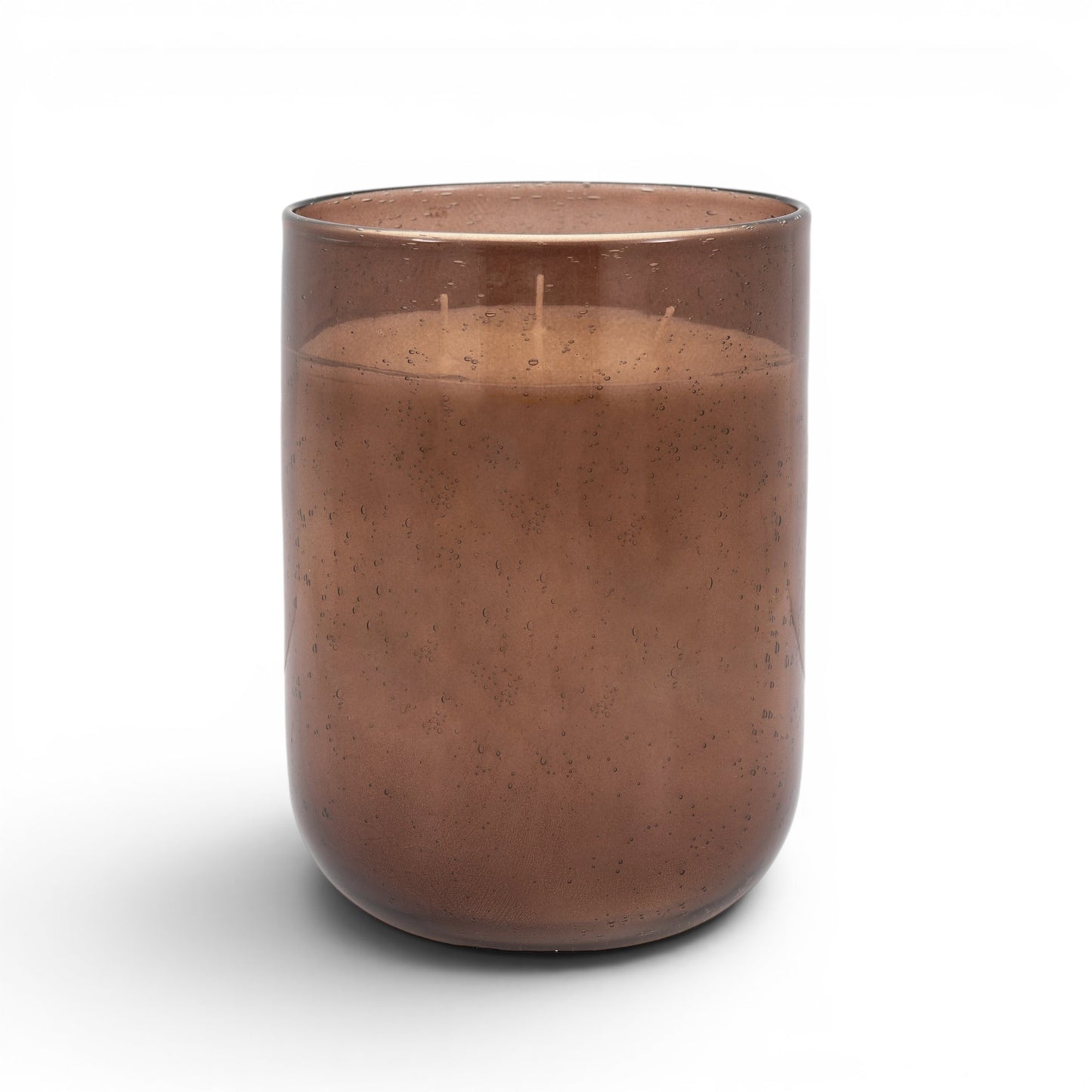 Glass Filled Candle Large Brown Pomegranate