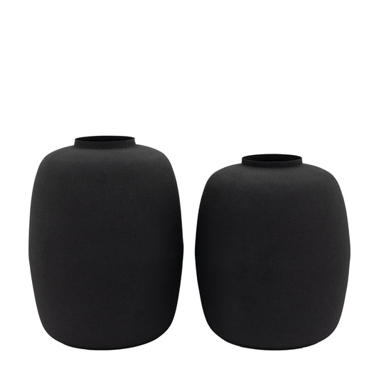 Zia Vase Black Set of 2
