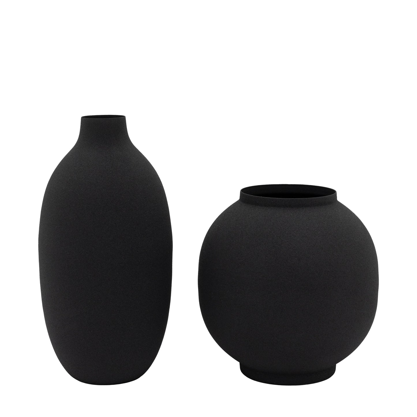 Zia Vase Black Assorted Set of 2