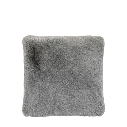 Roscose Faux Fur Cushion Grey Square