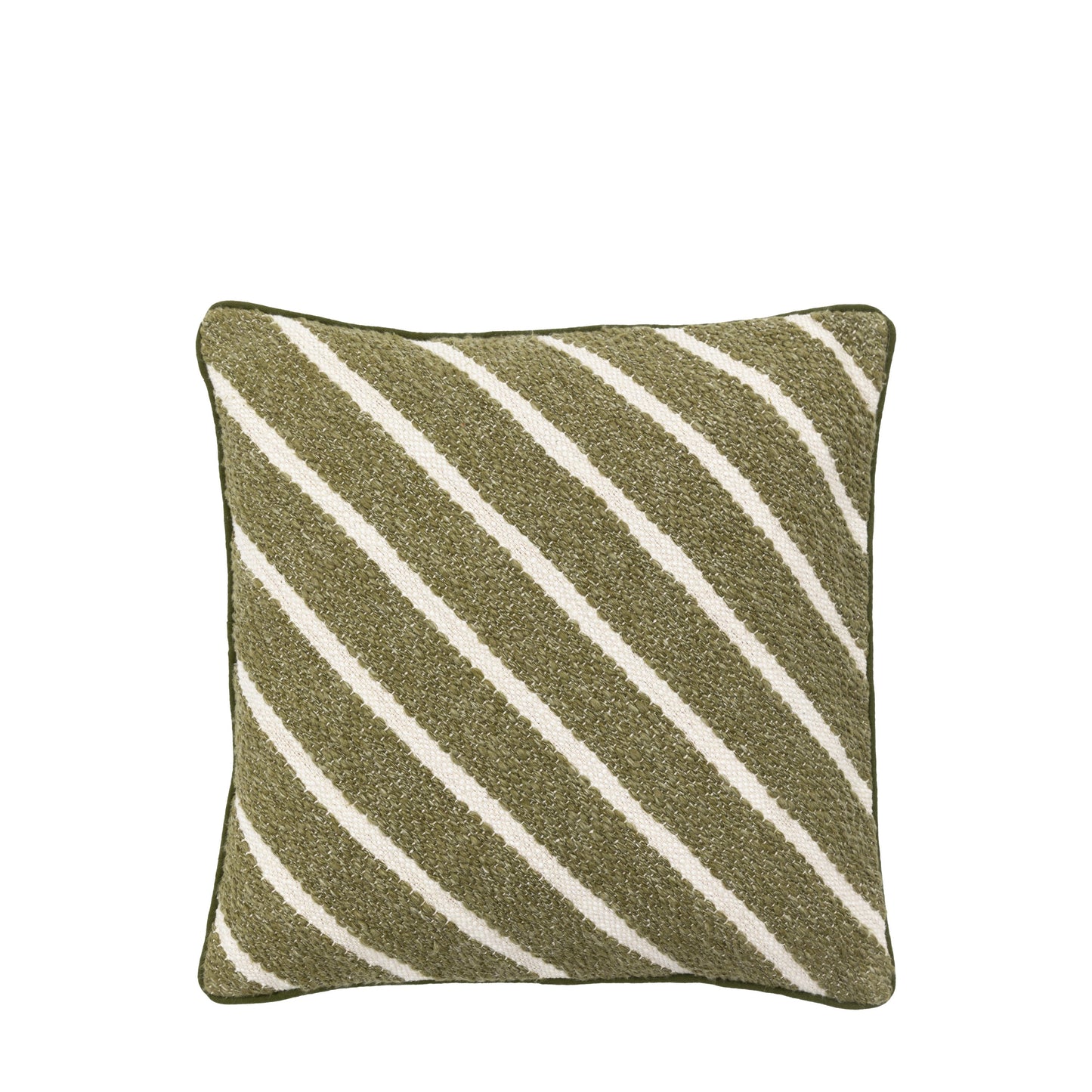 Hemsby Stripe Woven Cushion Olive