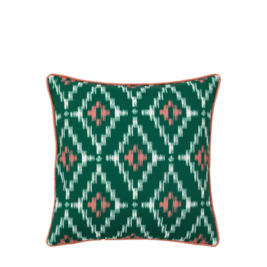 Aroha Geo Printed Cushion Green