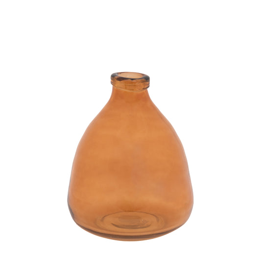 Soria Handblown Glass Vase Amber