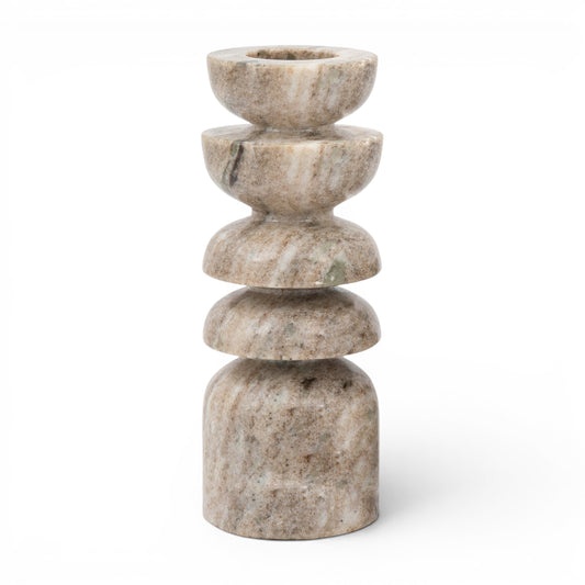 Azuaga Marble Tealight Candlestick Sandstone