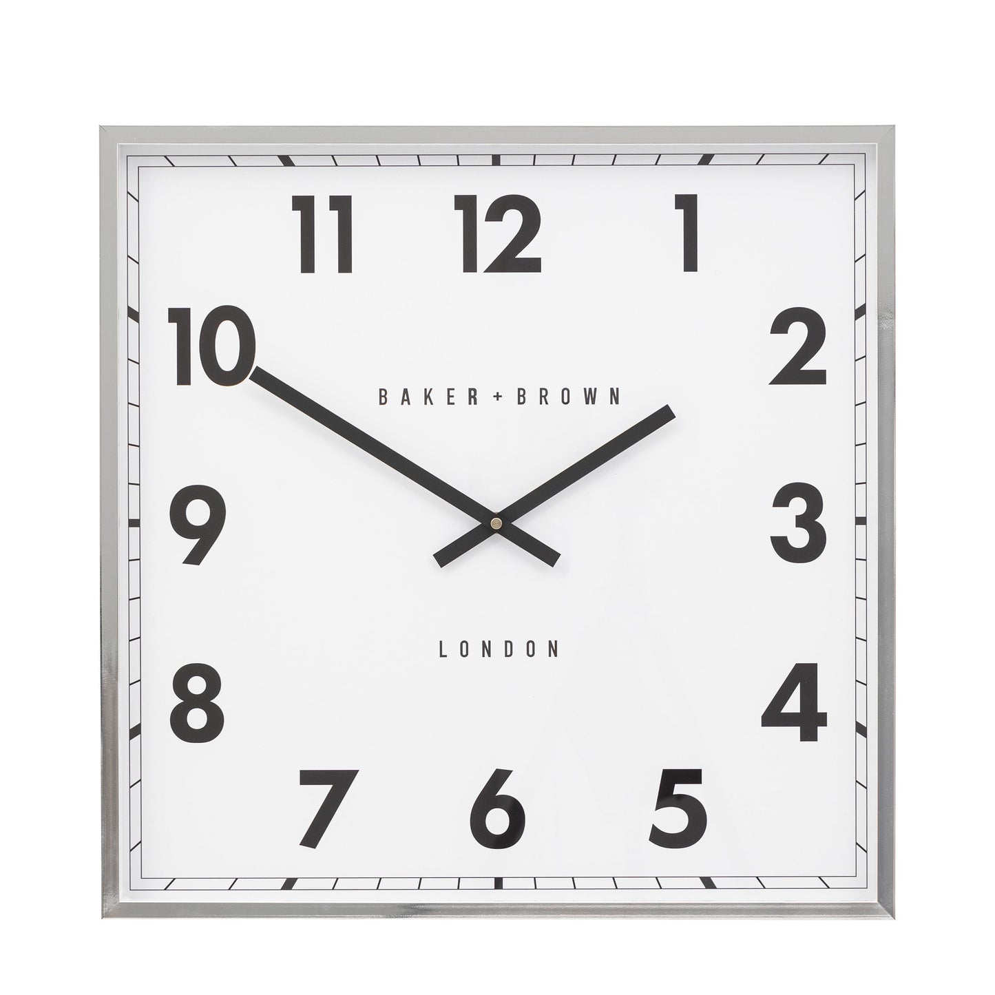 Buxton Wall Clock Chrome