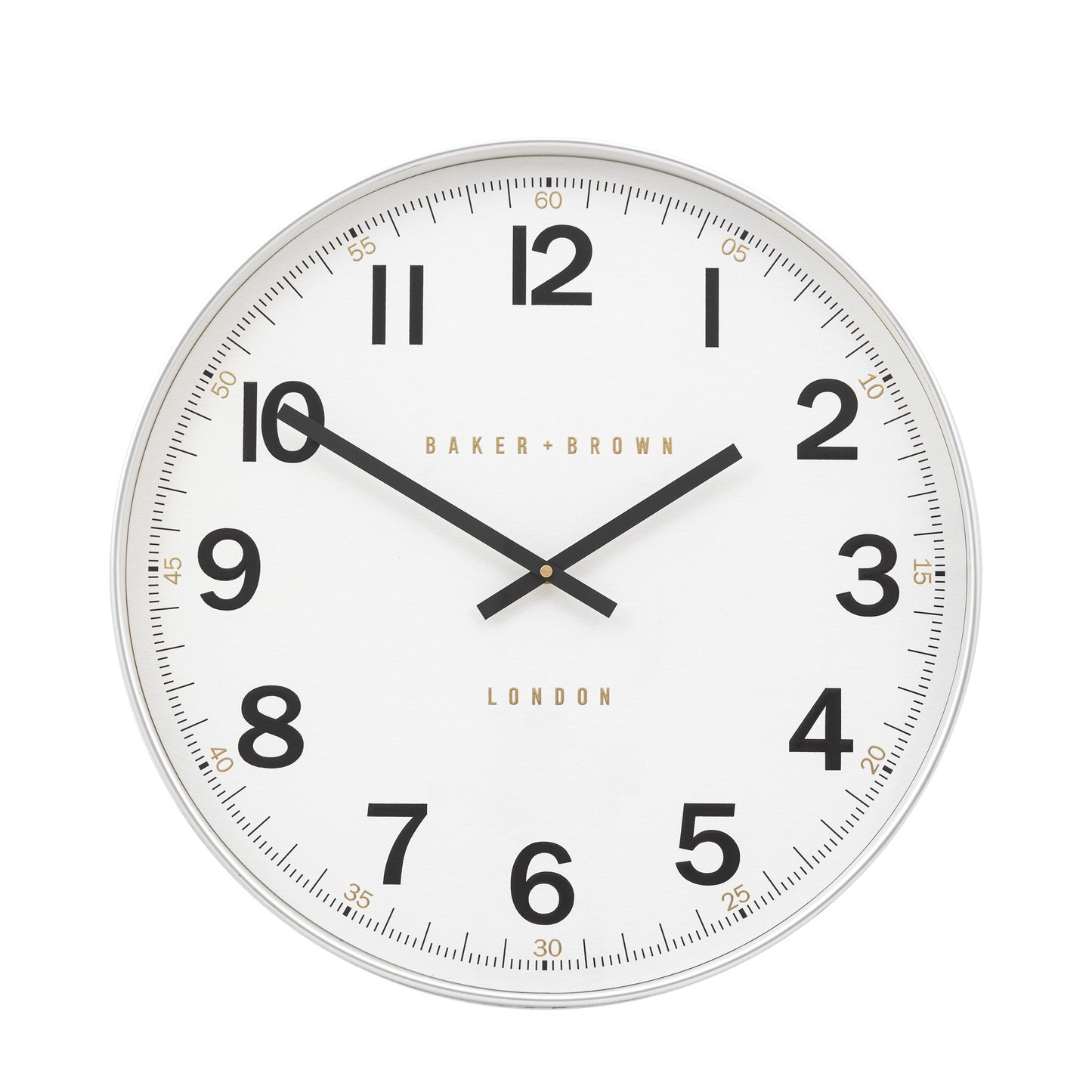 Whitby Wall Clock Chrome