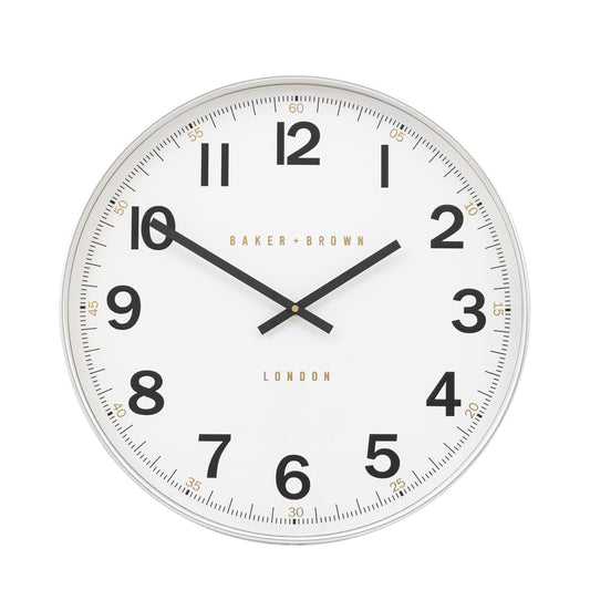 Whitby Wall Clock Chrome