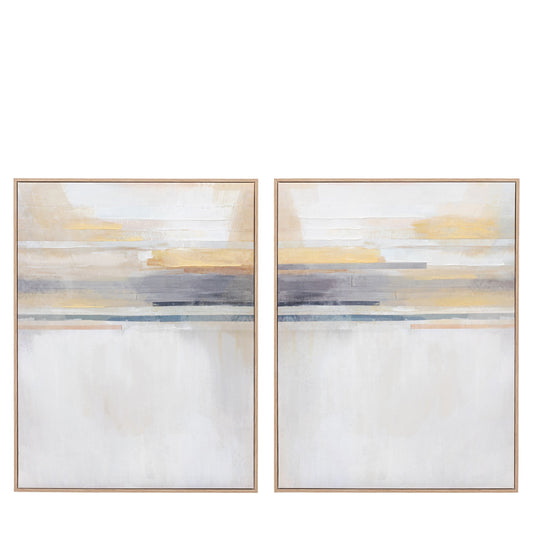 Modern Sunset Framed Canvas Set of 2