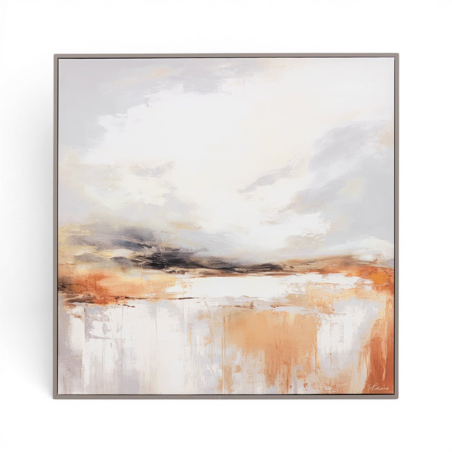 Warm Horizon Framed Canvas