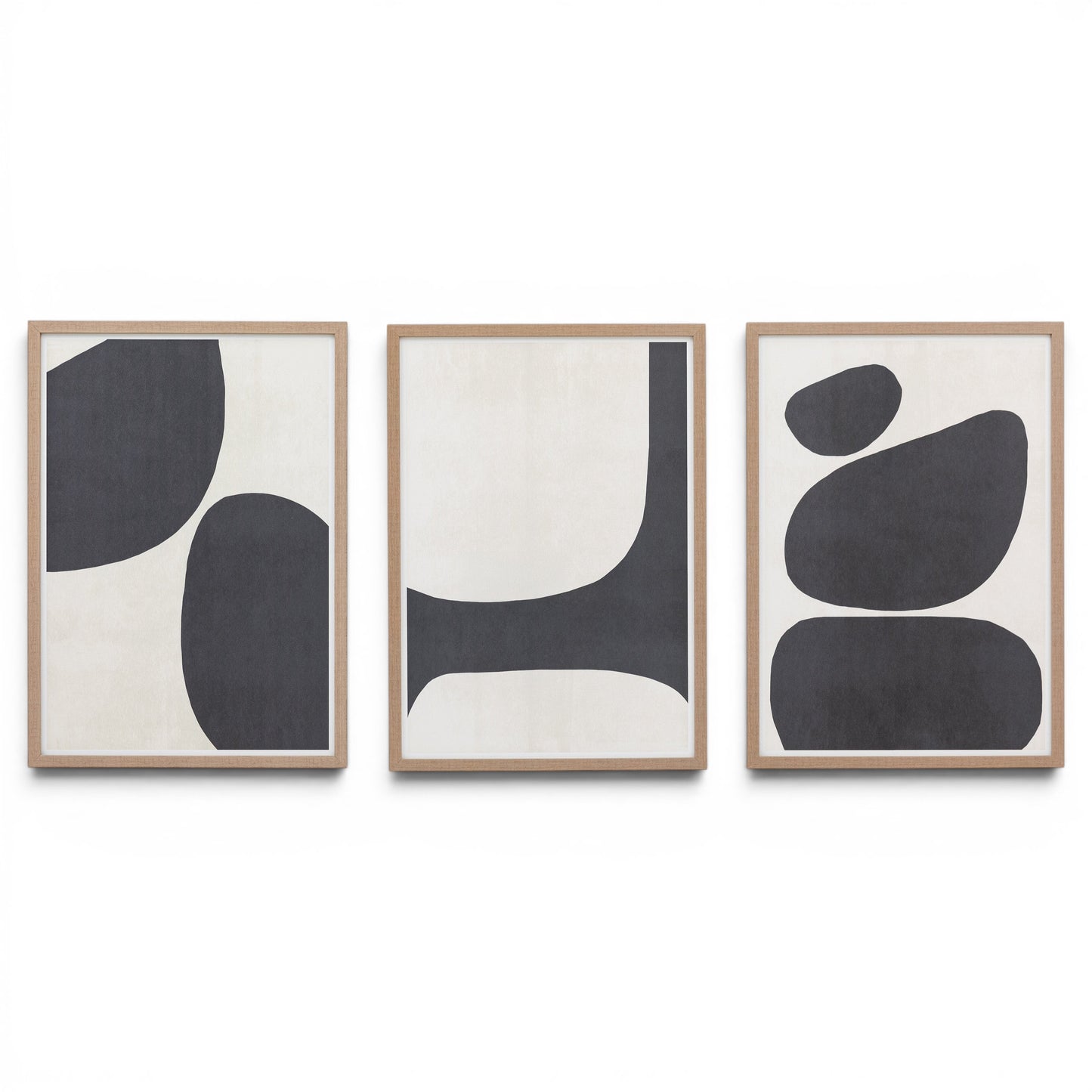 Pebble Collection Framed Canvas Set of 3