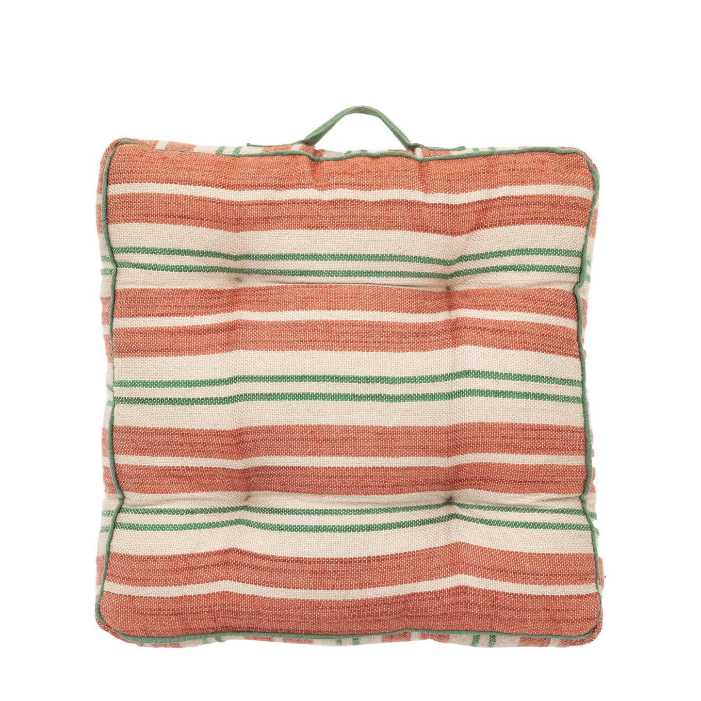 Sina Stripe Woven Floor Cushion Apricot