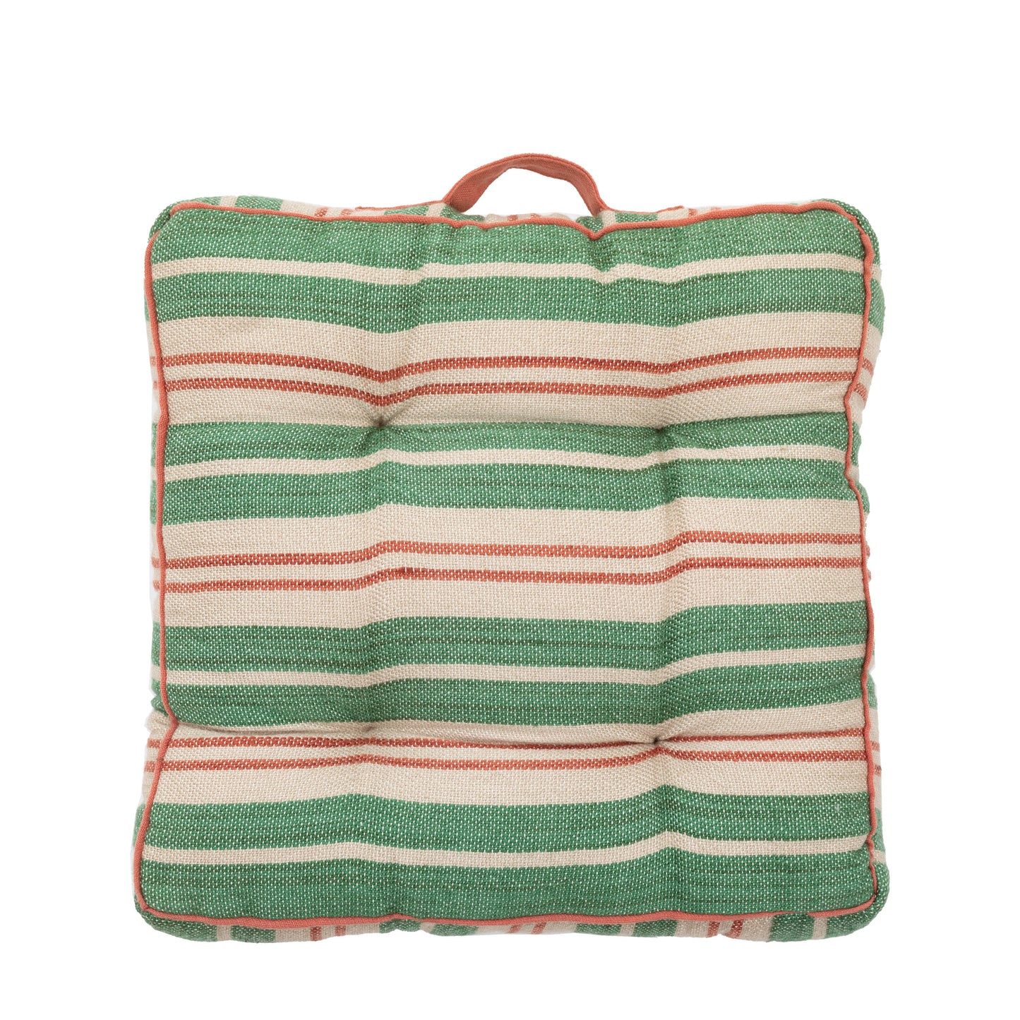 Sina Stripe Woven Floor Cushion Green