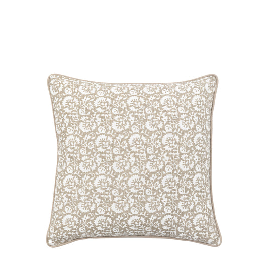 Morley Floral Cushion Taupe