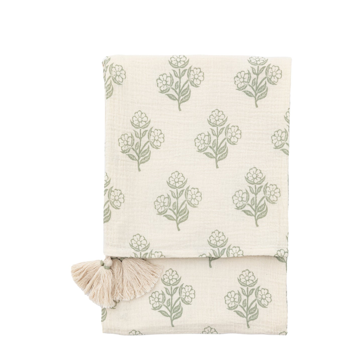 Hepple Gauze Floral Throw Sage