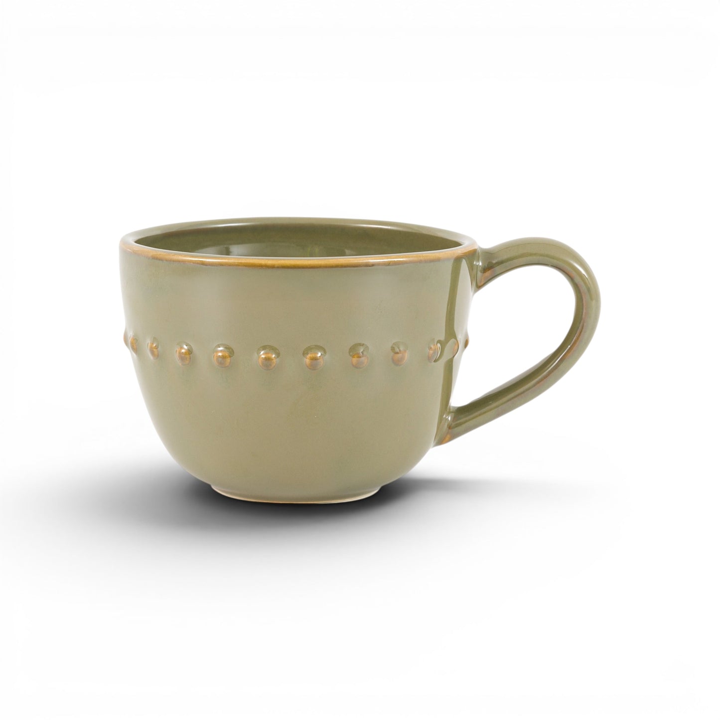 Organic Beaded Mug Olive - 4 Pack