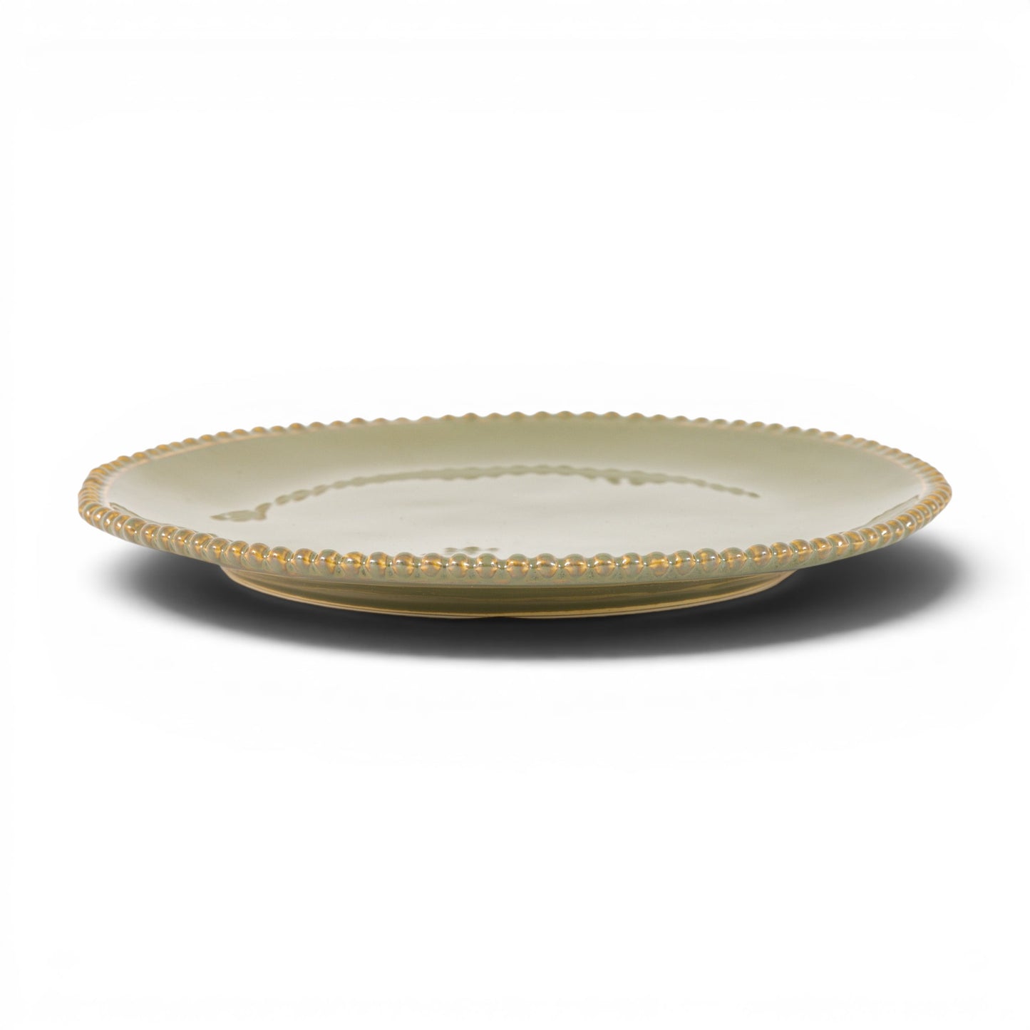 Organic Beaded Side Plate Olive 4pk