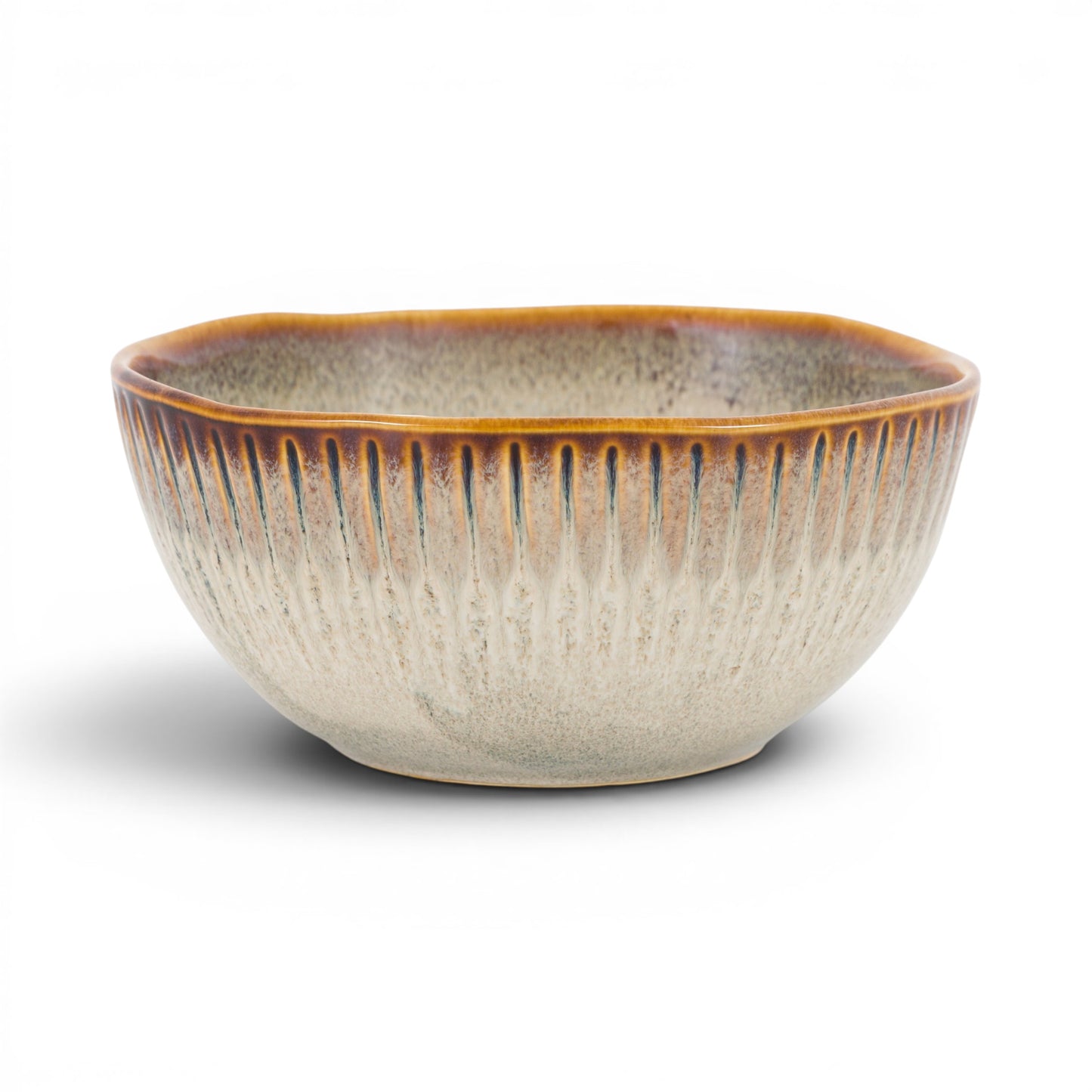 Organic Ridged Bowl Stone 4pk