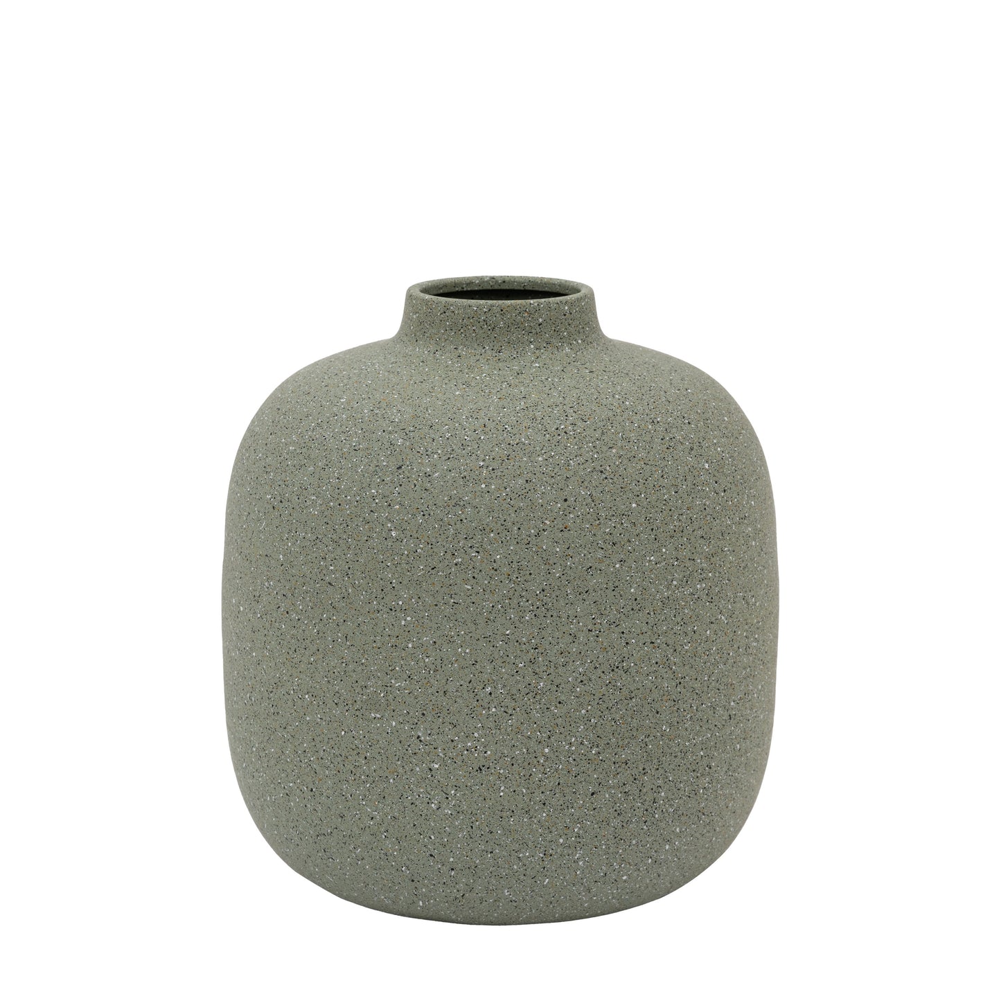 Goa Cast Metal Vase Olive Small