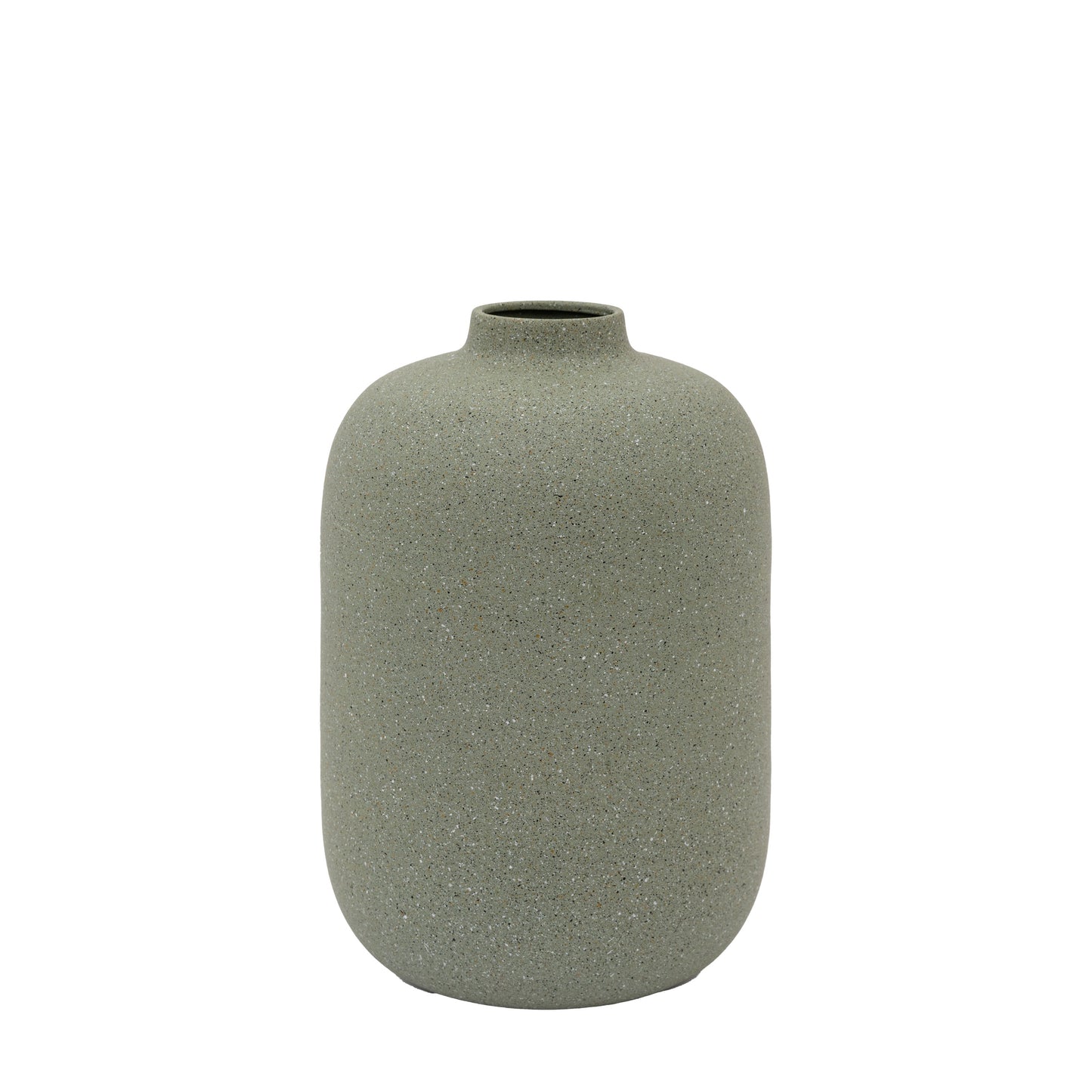 Goa Cast Metal Vase Olive Large