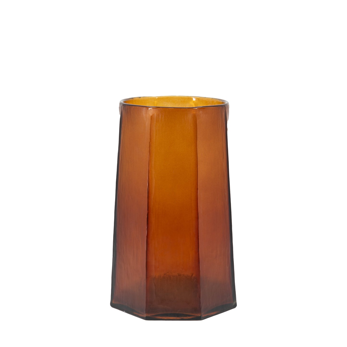 Organic Faceted Hurricane Amber Small