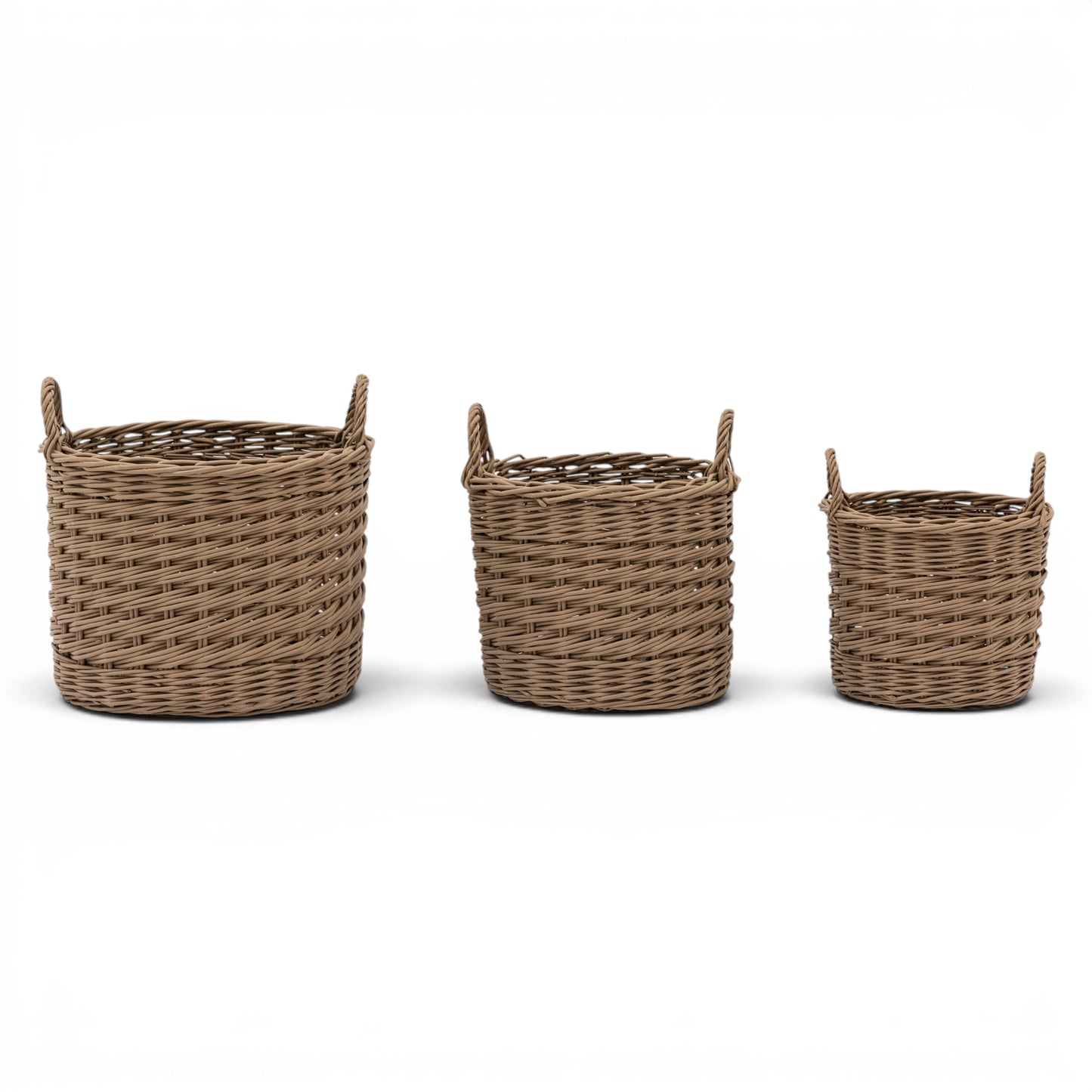 Hand Woven Willow Basket Nest Set of 3 Large