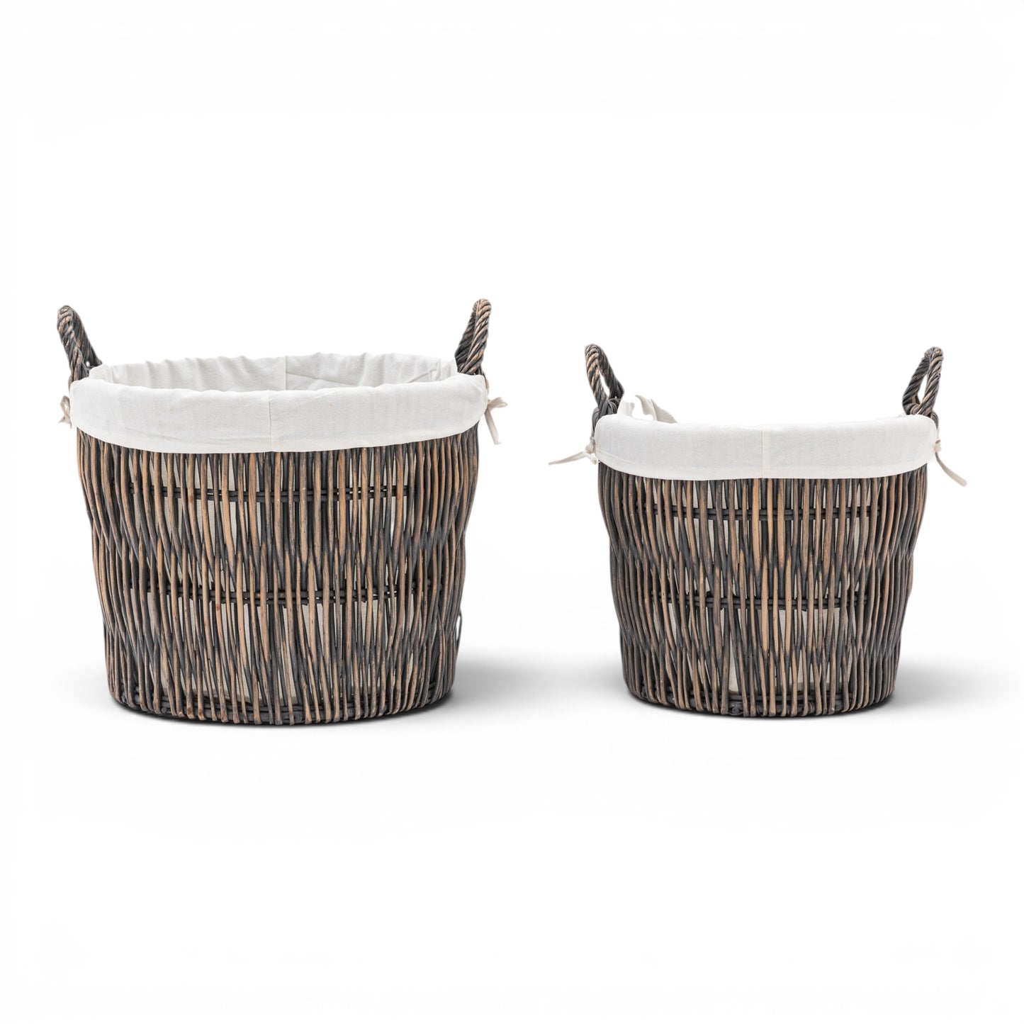 Linen Baskets with Liner Nests Set of 2
