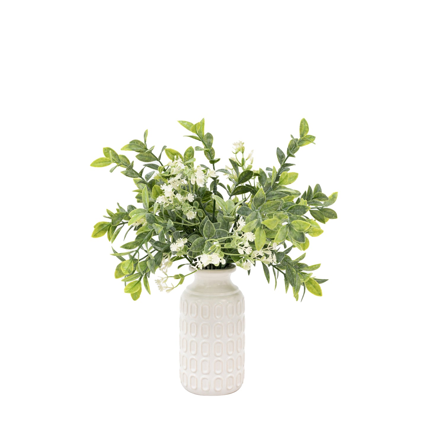 Faux Retro Vase with Meadown Foliage