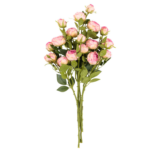 Faux Stem Vintage Rose Pink - 6 pack