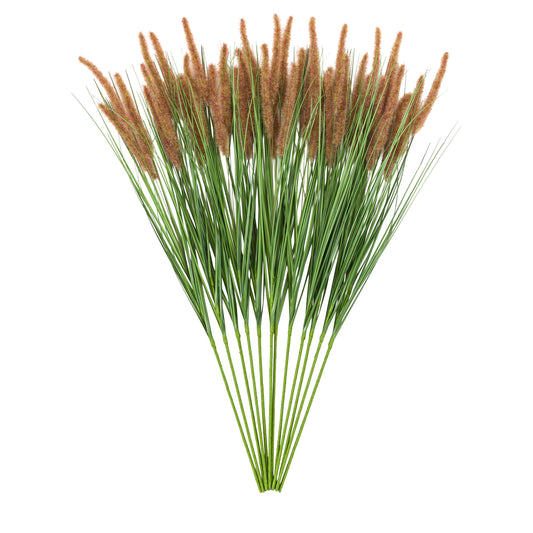 Faux Grass with Seed Heads Natural - 12 pack