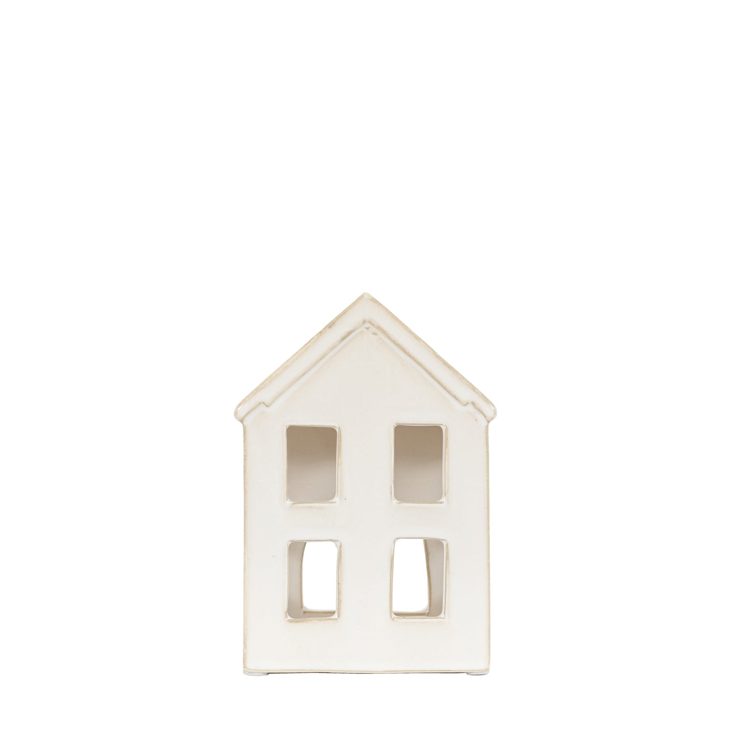 Pearly White House Tealight Holder Single