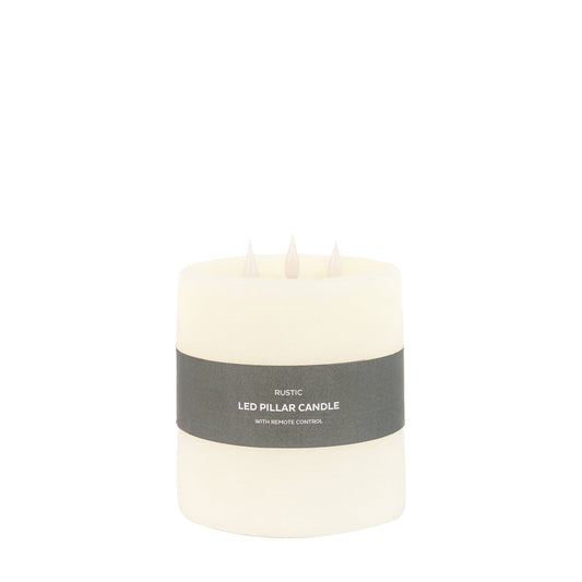LED 3 Wick Candle Ivory