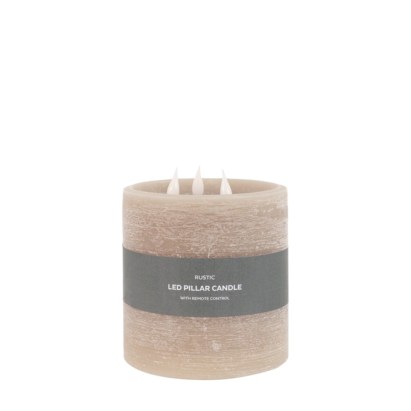 LED 3 Wick Candle Warm Grey